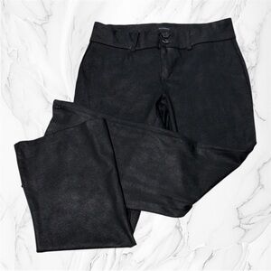 Dictionary Black Faux suede Leather Dress Pants stretchy 12/14